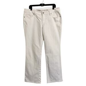 Faded Glory Boot Cut Denim Jeans Womens 16 Cream White Stretch Mid Rise